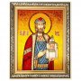 Ікона Святий Благовірний князь Олег з бурштину