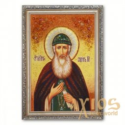 Ікона Священномученик Вадим Перський з бурштину - фото