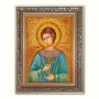 Ікона Святий Артемій Веркольський з бурштину