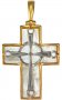 Хрест з перламутром, срібло 925 ° з позолотою