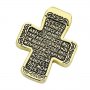 Хрест натільний Розп&#39;яття Голгофський малий, золото 585 ° з чорнінням