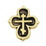 Хрест натільний Розпяття, золото 585 ° з чорнінням