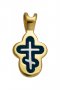 Хрест натільний «НІКА», золото, чорніння.