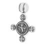 Натільний хрестик «Спас Нерукотворний. Ангел Хранитель », срібло 925 ° з чорнінням, 25х17 мм, О 13447