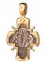Натільний хрестик «Розп'яття. Введініе у Храм Пресвятої Богородиці», срібло 925 ° з позолотою і чорнінням, 32х18 мм, О 131455
