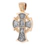 Натільний хрестик «Господь Вседержитель. Ікона Божої Матері», срібло 925 ° з позолотою і чорнінням, 36х20 мм, О 131460