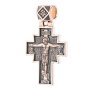 Натільний хрестик «Розп'яття. Ікона Божої Матері », золото 585 °, з чорнінням 50х35 мм, О п02636