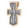 Натільний хрестик «Розп'яття», срібло 925 з позолотою і чорнінням, 32х20мм, О 132 391