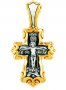 Хрест, Валаамська ікона Божої Матері. Святі блаженні Ксенія і Матрона, 13х27 мм, Е 8377