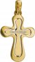 Хрест натільний «Каплевидний», срібло 925 ° з позолотою