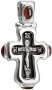Хрест натільний «Святковий», срібло 925 °, гранат