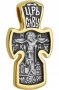 Хрестик натільний Цар слави срібло 925 з позолотою
