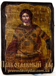 Ікона під старовину Святий великомученик Артемій Антіохійський 7x9 см - фото