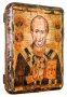 Ікона під старовину Святитель Миколай Чудотворець 13x17 см