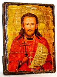 Ікона під старовину Святий священномученик Аркадій 13x17 см - фото