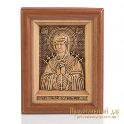 Різьблена ікона Пресвята Богородиця Семистрільна - фото