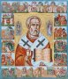 Ікона Святитель Миколай Мир Лікійських Чудотворець із житієм