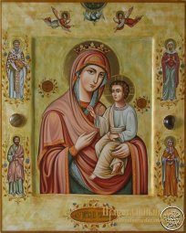 Сімейна Ікона Пресвятої Богородиці Скоропослушниця з святими - фото