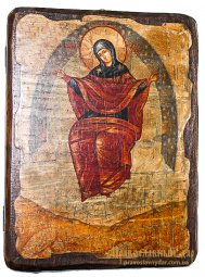 Ікона під старовину Пресвята Богородиця Спорительниця хлібів 17х23 см - фото