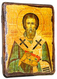 Ікона під старовину Священномученик єпископ Валентин Інтерамський 30х40 см - фото