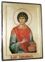 Икона Святой целитель Пантелеймон в позолоте Греческий стиль 21x29 см