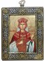 Ікона Свята Цариця Олена 9х11 см, Візантійський стиль
