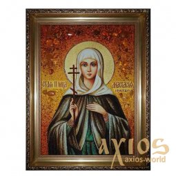 Бурштинова ікона Свята мучениця Анастасія Римська 20x30 см - фото