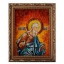 Бурштинова ікона Свята праведний праотець Адам 20x30 см
