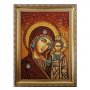 Бурштинова ікона Пресвята Богородиця Казанська 20x30 см