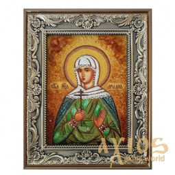Бурштинова ікона Свята Аріадна 20x30 см - фото