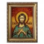 Бурштинова ікона Святий Святий Олексій Людина Божа 20x30 см
