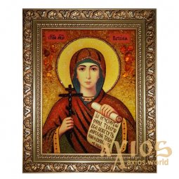 Бурштинова ікона Свята мучениця Наталія 20x30 см - фото