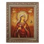Бурштинова ікона Свята мучениця Пелагея 20x30 см