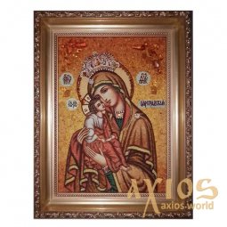 Бурштинова ікона Пресвята Богородиця Цареградська 20x30 см - фото