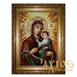 Бурштинова ікона Пресвята Богородиця Смоленська 20x30 см - фото