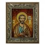 Бурштинова ікона Святий Апостол Тадей Юда 20x30 см