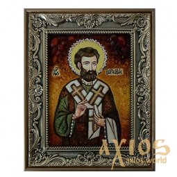 Бурштинова ікона Святий Апостол Варнава 20x30 см - фото