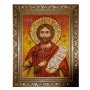 Бурштинова ікона Святий мученик Назарій Римлянин 20x30 см