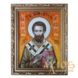 Бурштинова ікона Святитель Архип 20x30 см - фото