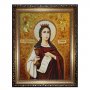 Бурштинова ікона Свята великомучениця Варвара 20x30 см