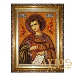 Бурштинова ікона Святий пророк Даниїл 20x30 см - фото