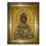 Бурштинова ікона Святий благовірний князь Ярополк 20x30 см