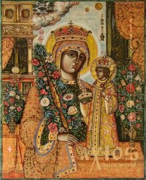 Ікона Пресвята Богородиця Невянучий цвіт 30х37,5 см - фото