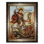 Янтарна ікона Святий Георгій Побідоносець 30x40 см