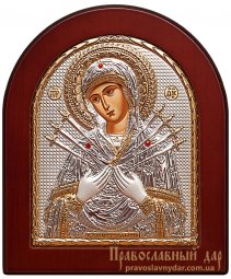 Ікона Пресвята Богородиця Семистрільна 11x13 см - фото