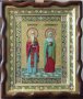 Писана ікона Святі Мученики Мирон Кізіческий і Фотина (Світлана) Самаряниня 31х24 см