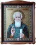 Писана ікона Сергія Радонезького 31х24 см (липа, золото, живопис)