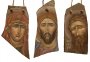 Триптих. Писані ікони на камені: Богородиця, Спаситель, Іоанн Предтеча, 40х25 см
