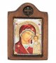 Ікона Божа Матір Казанська, Італійський оклад №1, емалі, 6х8 см, дерево вільха