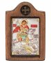 Ікона Святого Георгія, Італійський оклад №1, емалі, 6х8 см, дерево вільха